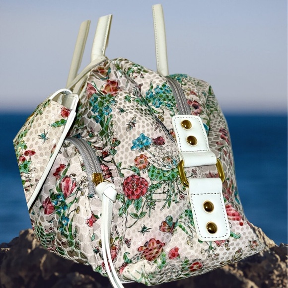 Sharif 3 Pcs. Floral and Green Sequin Bag Set NWT - Picture 3 of 7